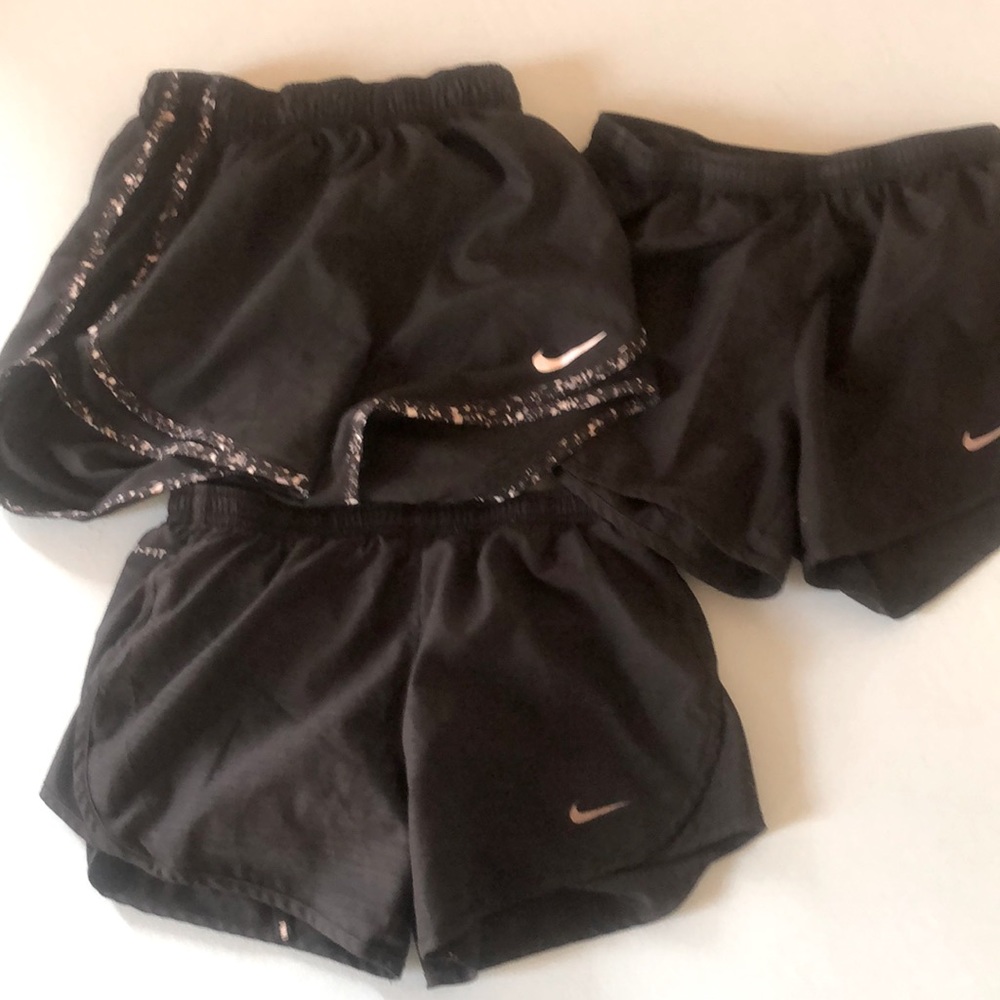 THREE BLACK NIKE SHORTS. 1 for $25 or 3 for $50 💕
